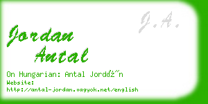 jordan antal business card